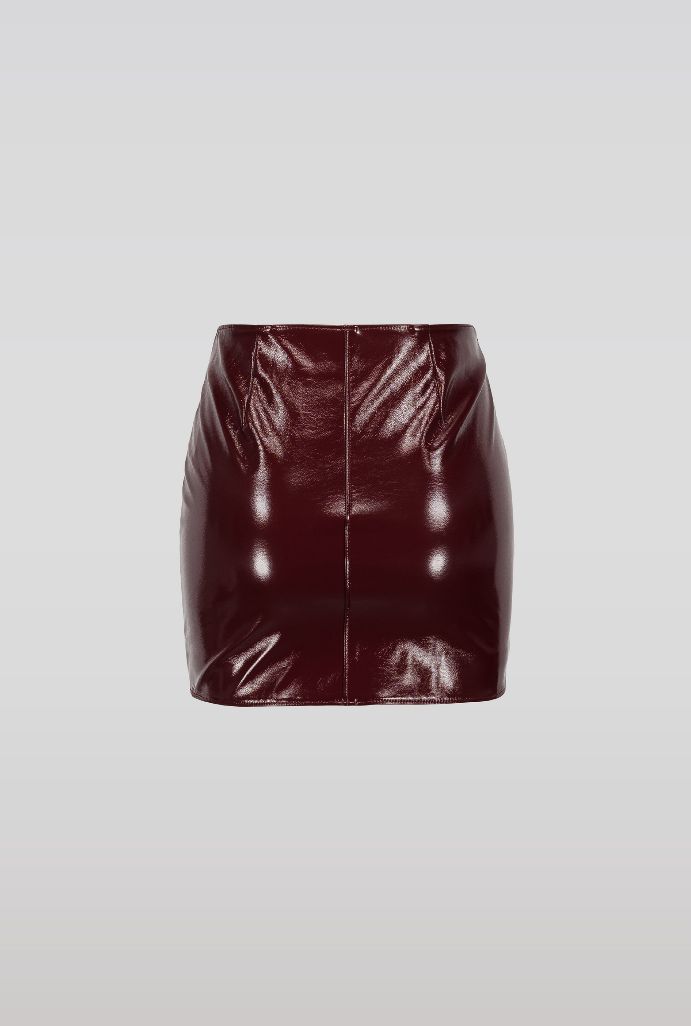 Patent mini skirt