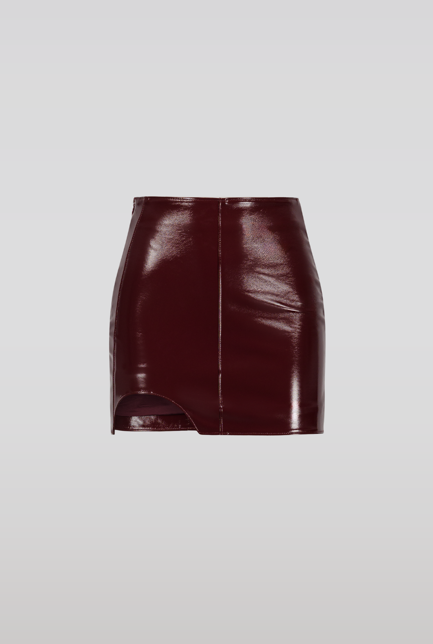 Patent mini skirt