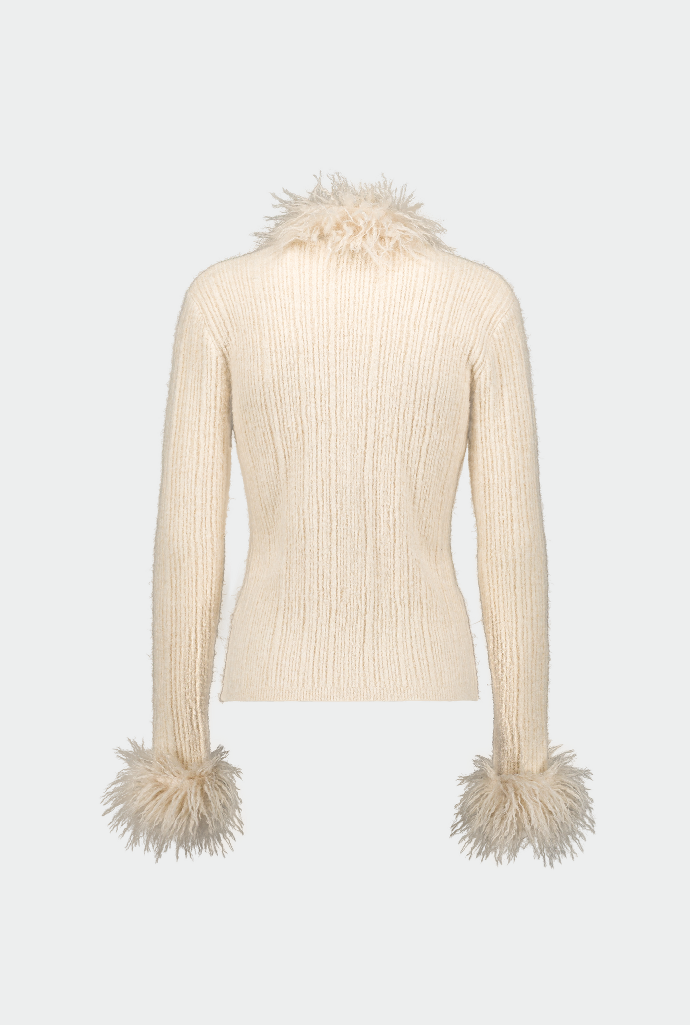 Mongolian faux fur cardigan