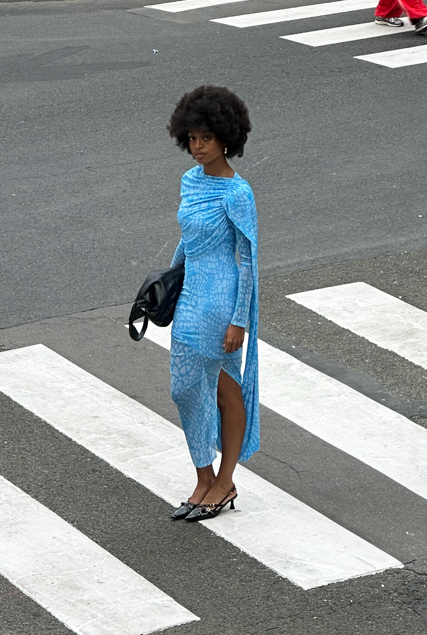 Reptile Printed Cape Dress