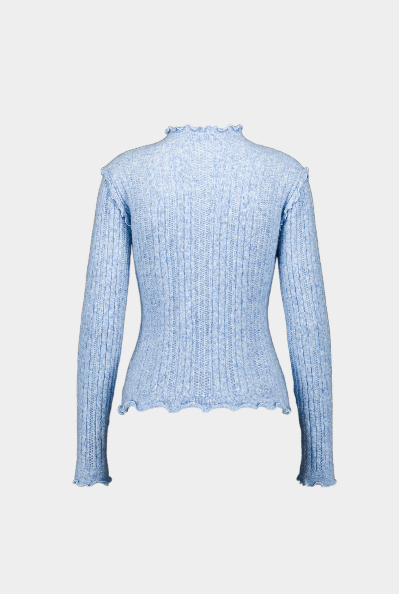Ice blue frill knit