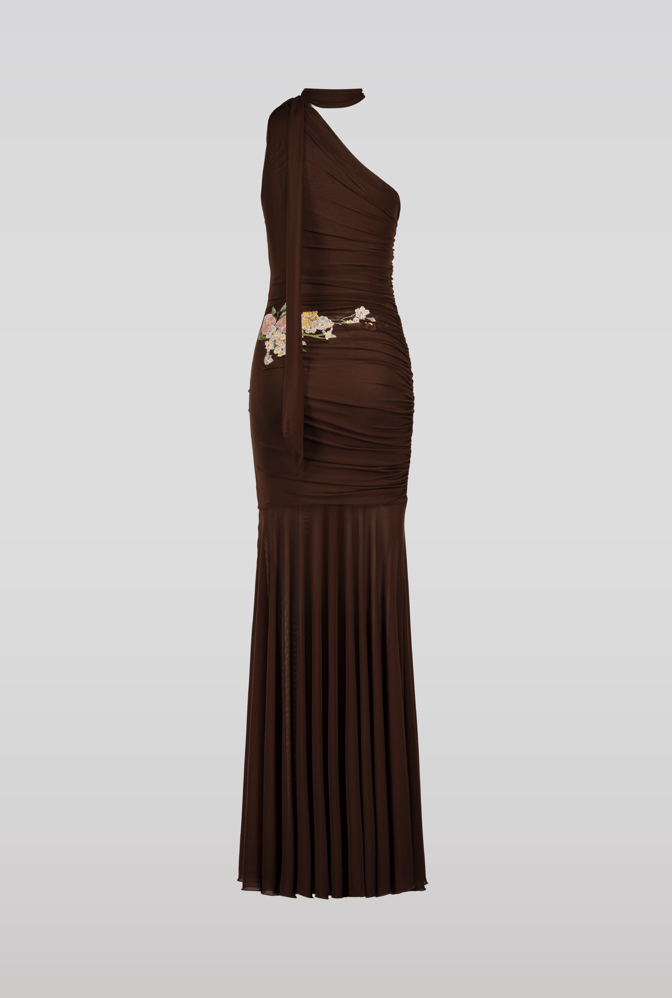 Embroidered Mesh Dress