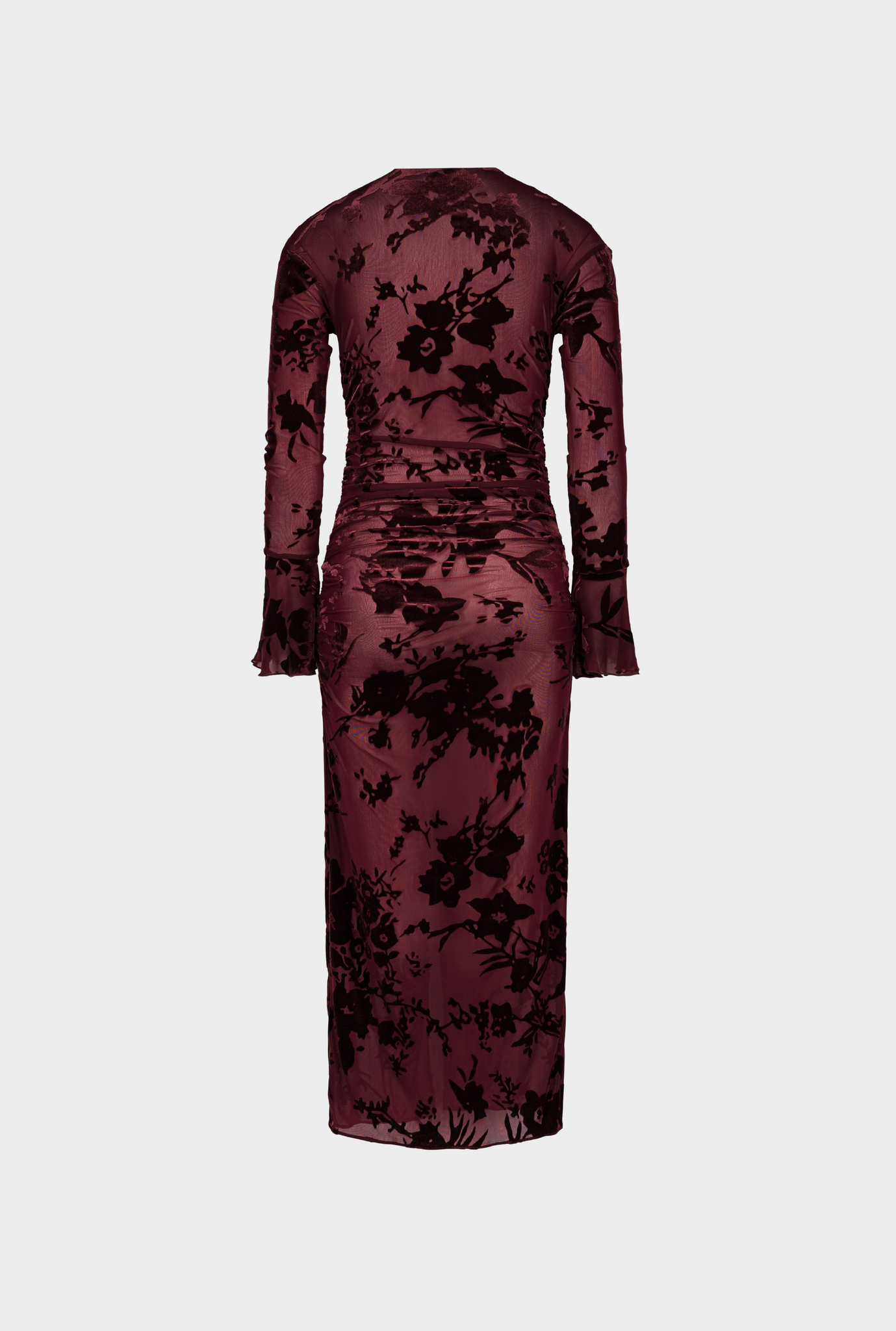 Flocked mesh dress