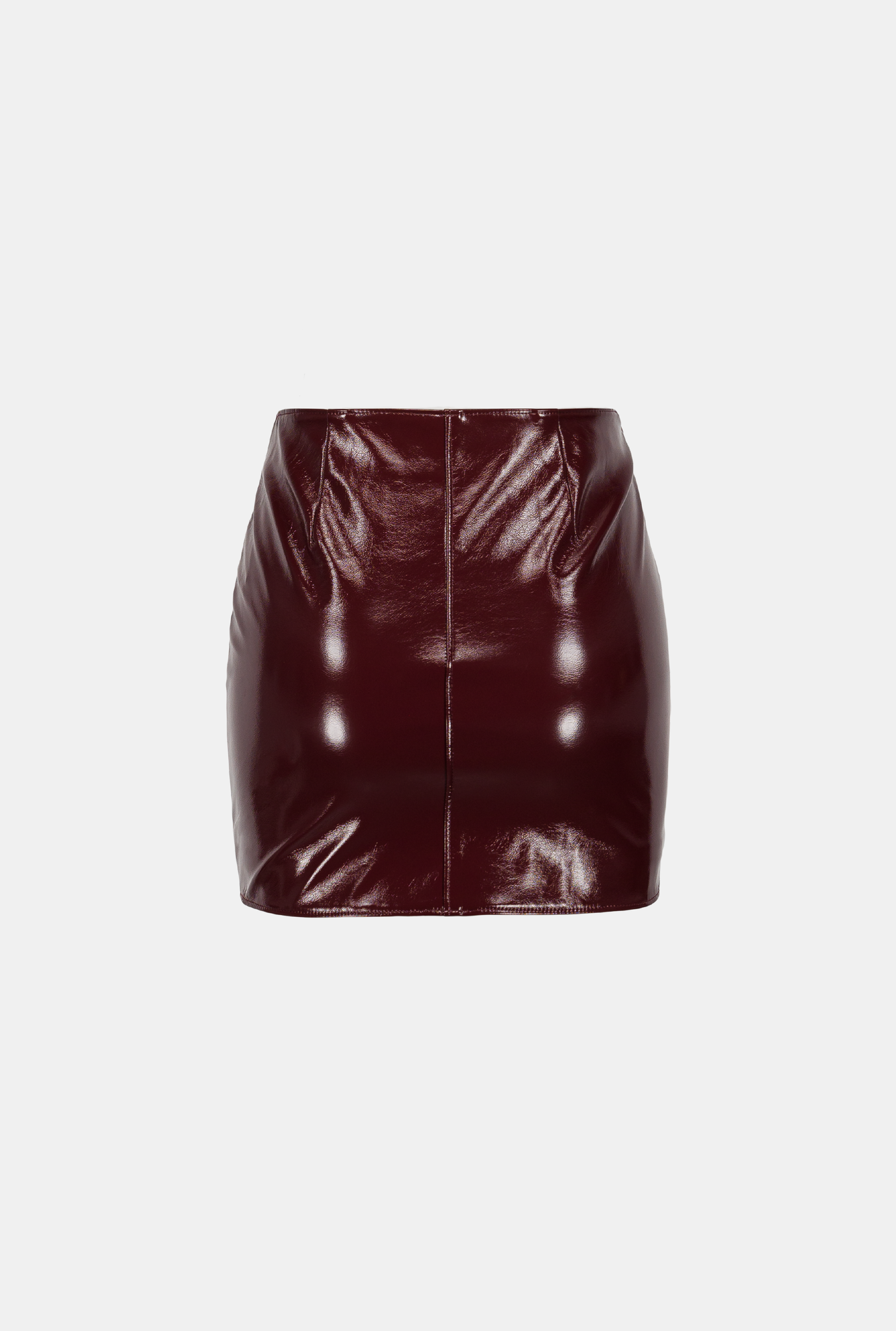 Patent mini skirt