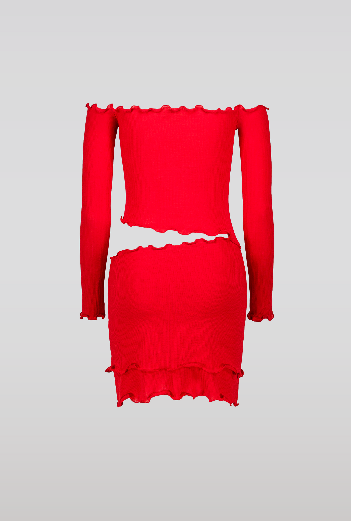 Curled Mini Dress