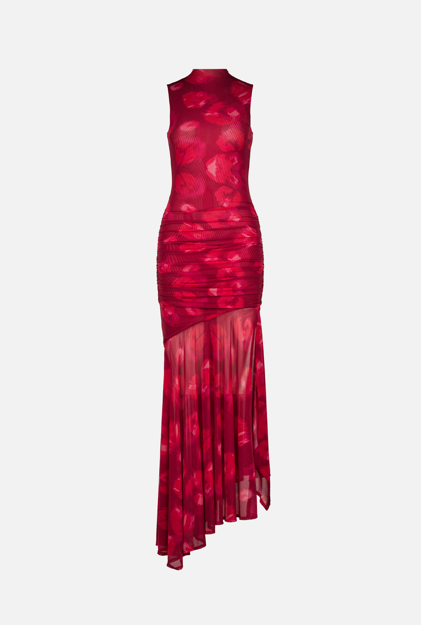 Draped mesh dress
