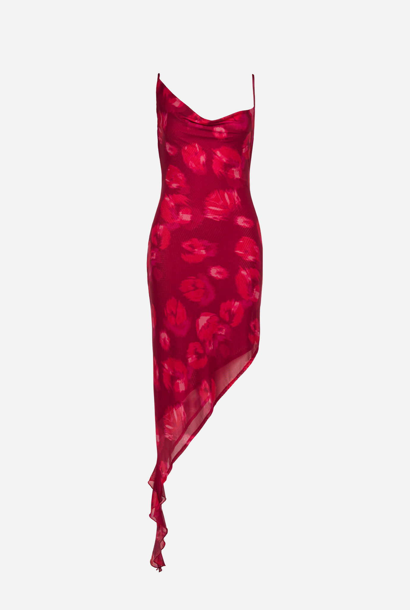 Waterfall mesh dress