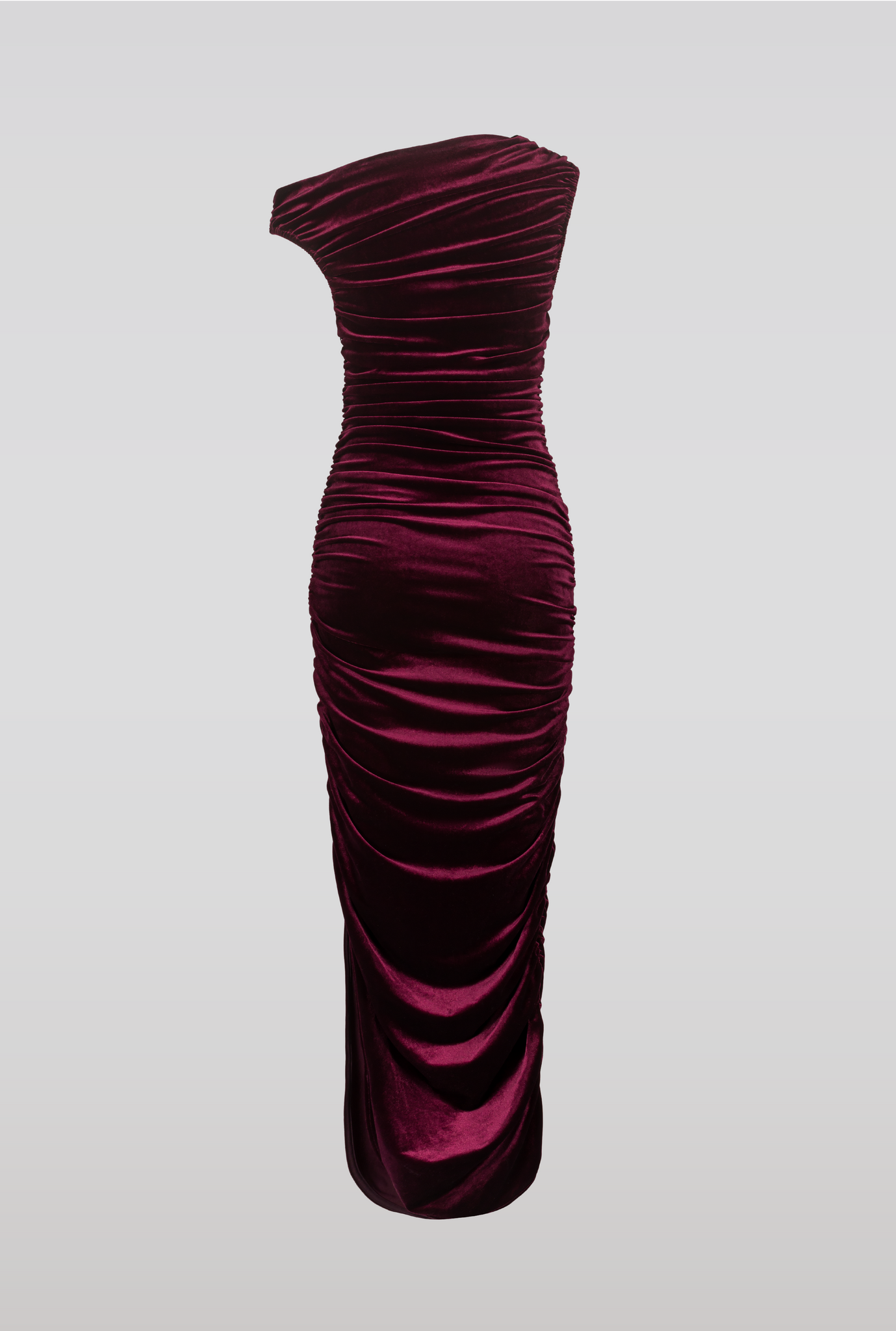 Draped velvet dress