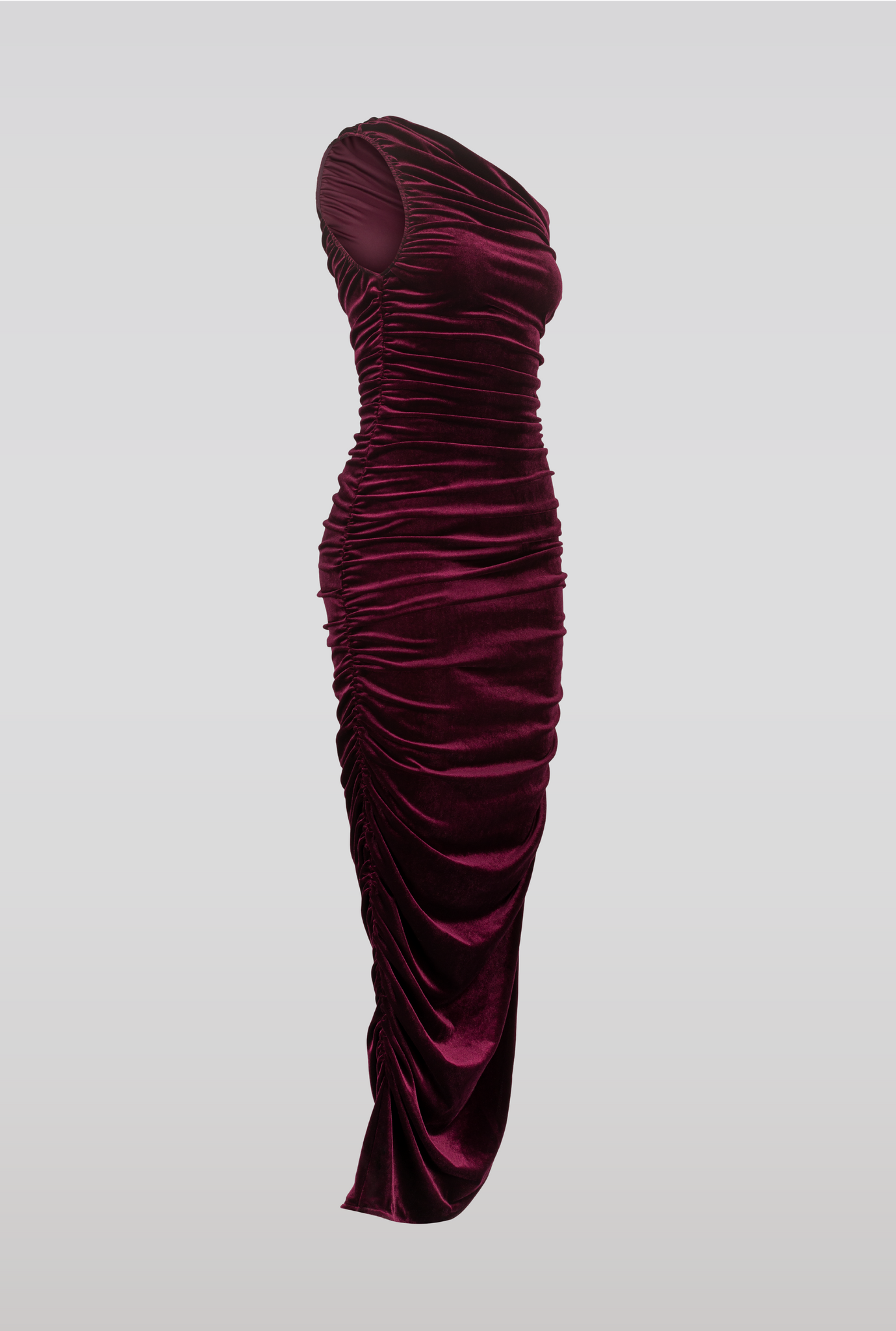 Draped velvet dress