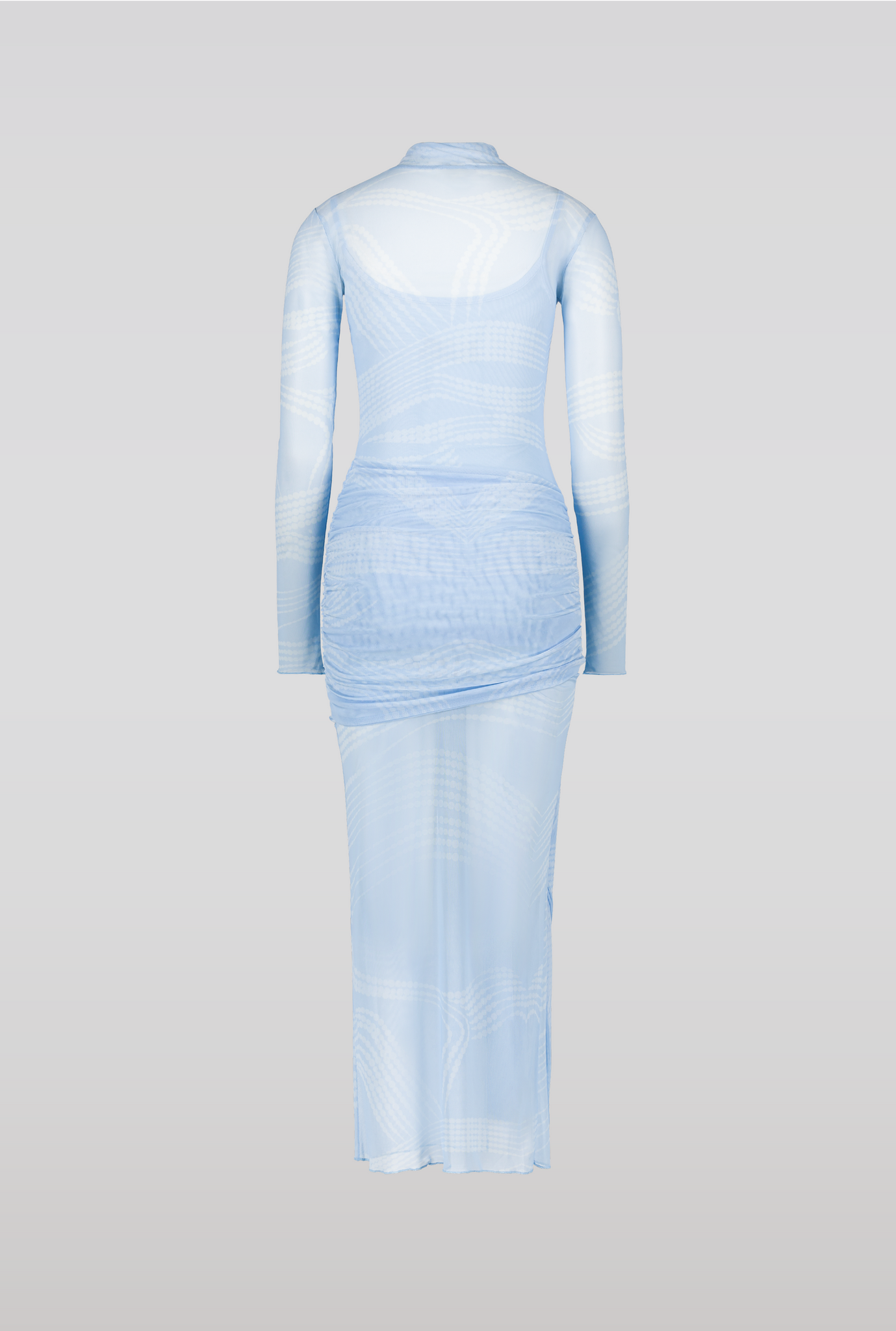 fitted lace wedding dress Surround Sound Blue Mesh Long Sleeve Mini Dress fitted lace wedding dress Surround Sound Blue Mesh Long Sleeve Mini Dress