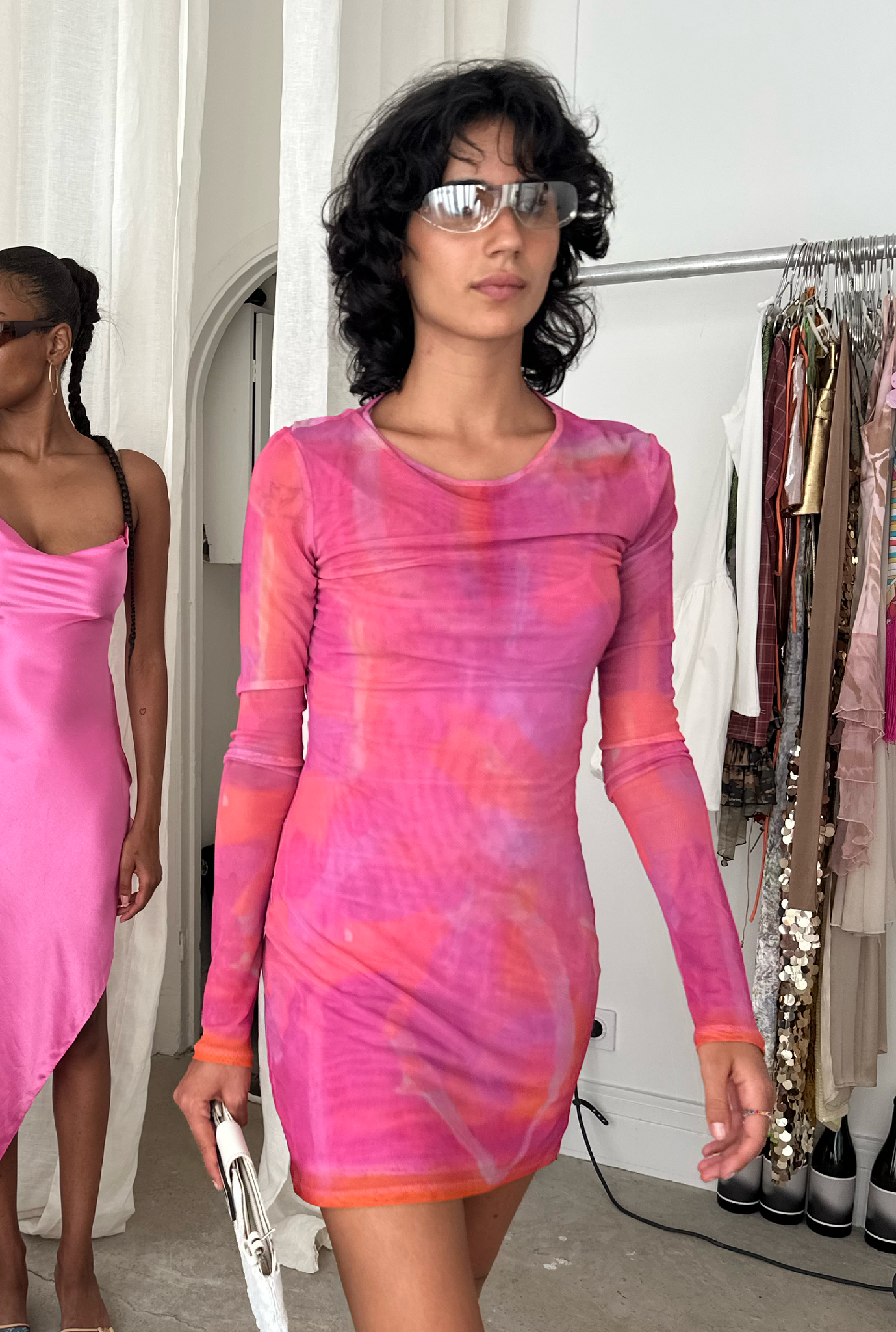 Mini mesh dress