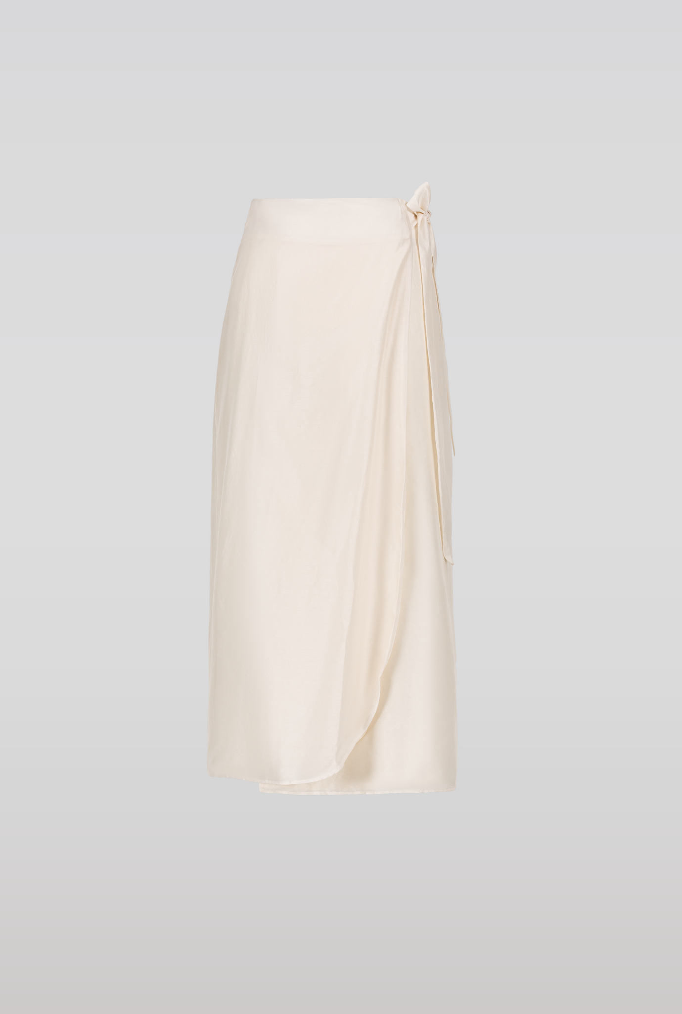 Raw silk wrap skirt