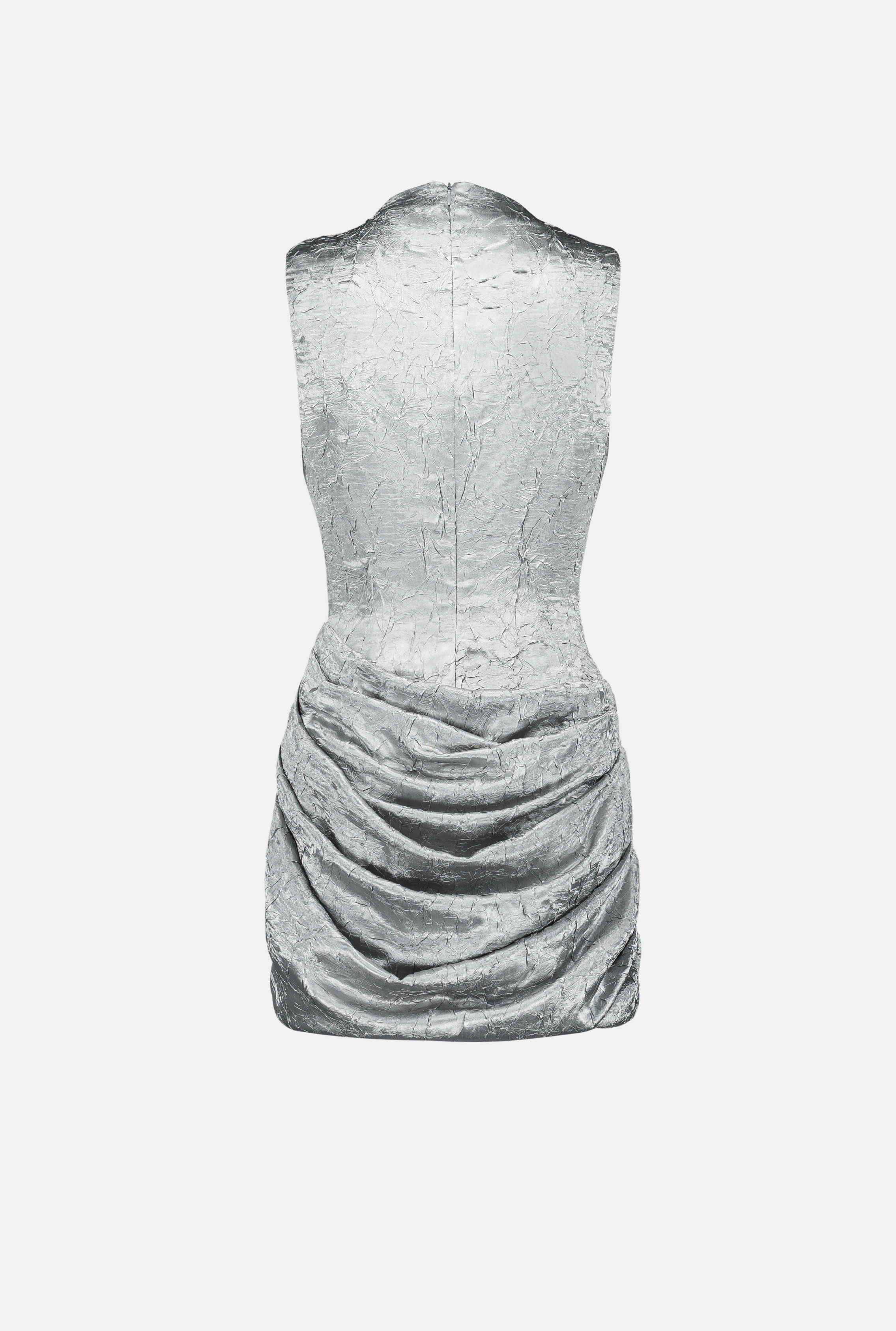 TULIP CRINKLED SATIN DRESS – SAEMDI