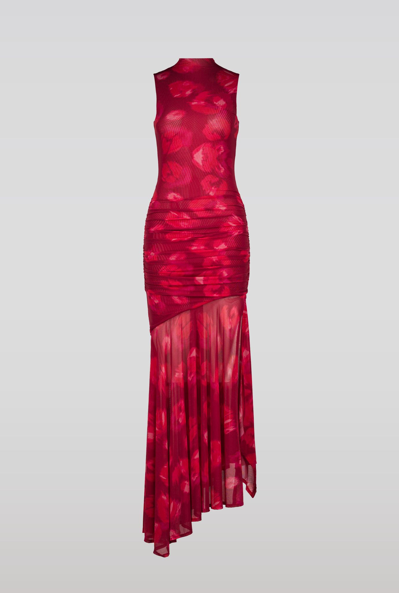 Draped mesh dress