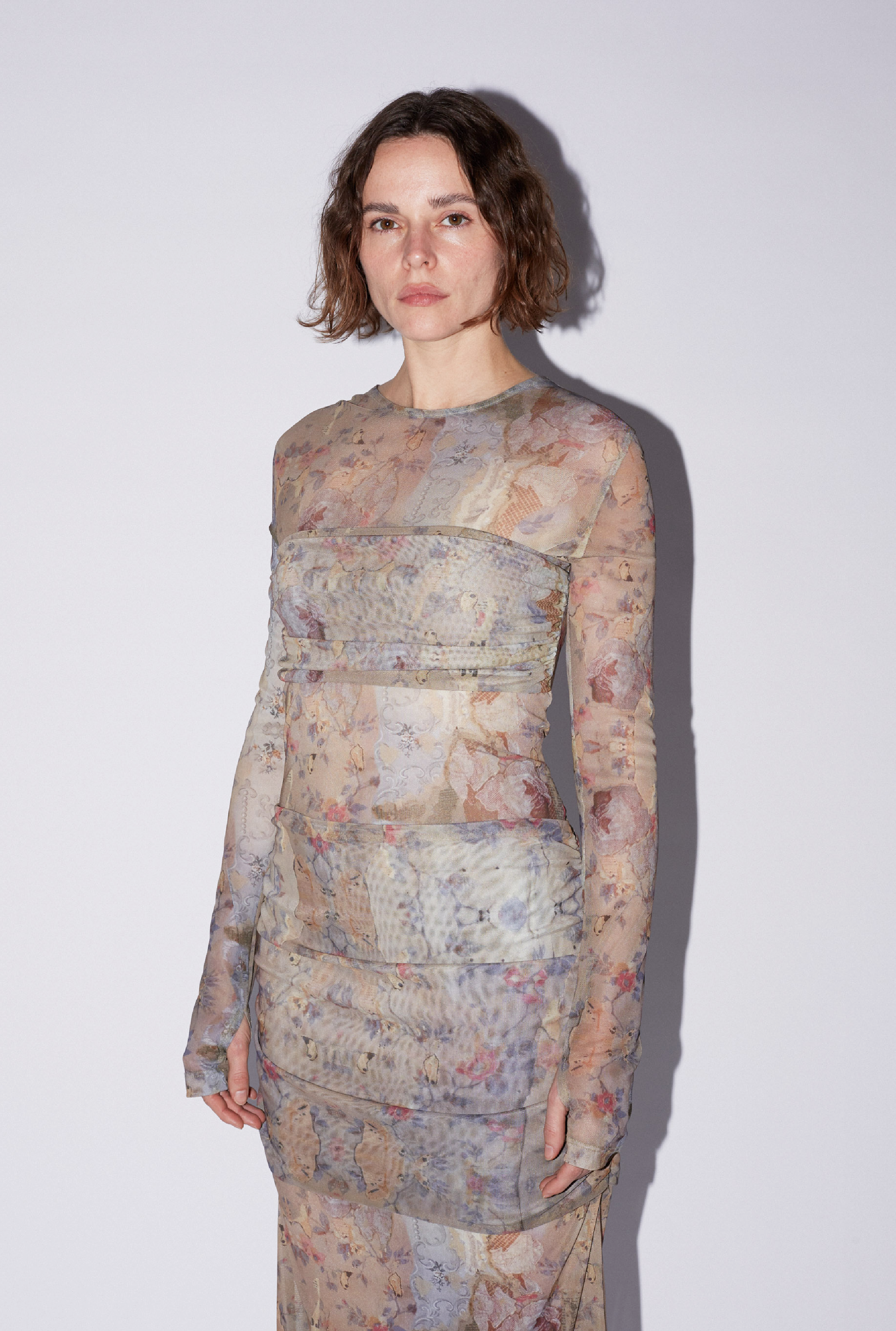 Draped mesh dress – SAEMDI