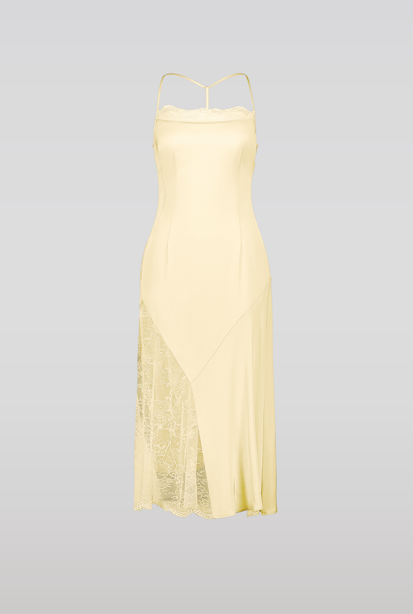 Lace Trim Midi Dress